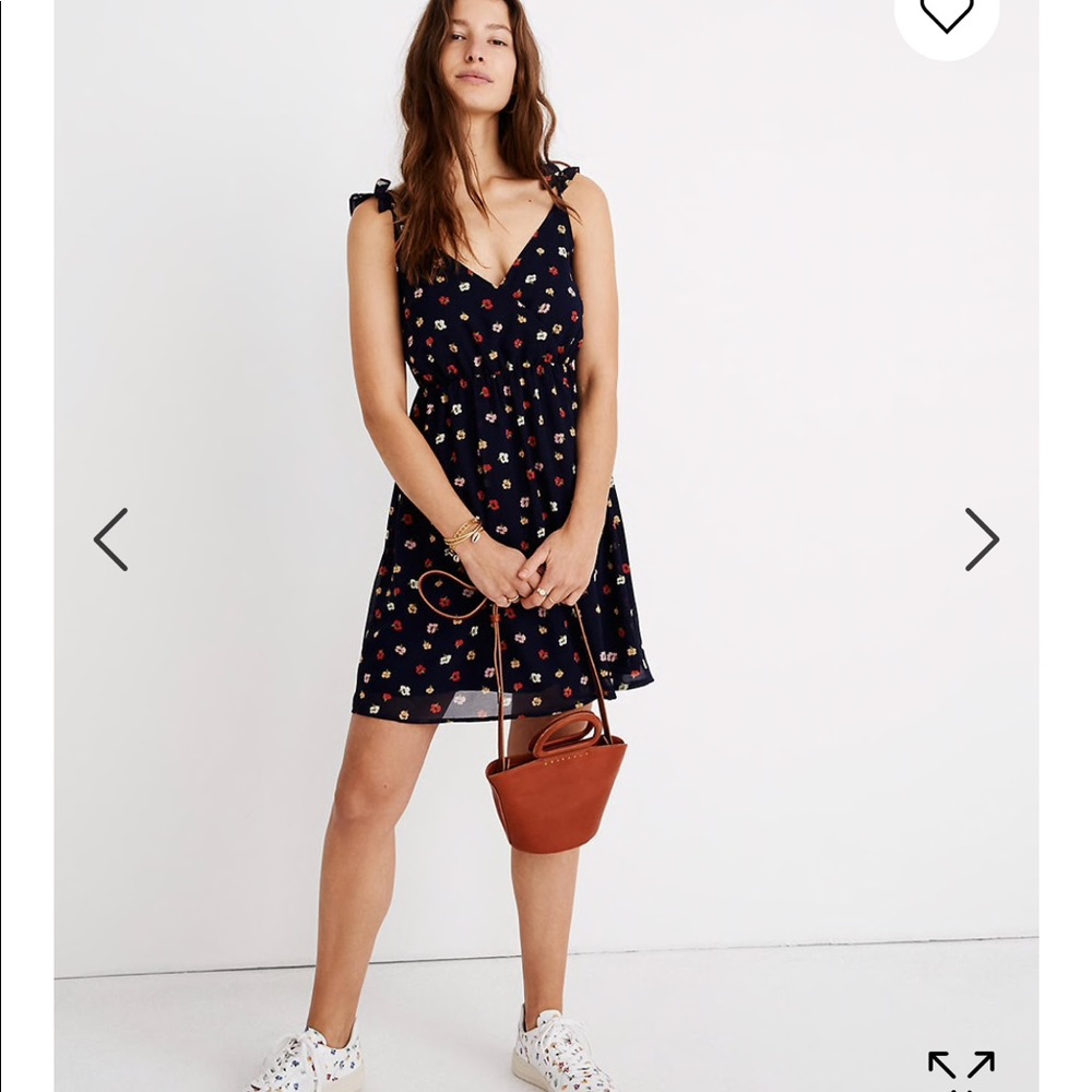 NWT Madewell Ruffle-Strap Wrap Dress kimono floral